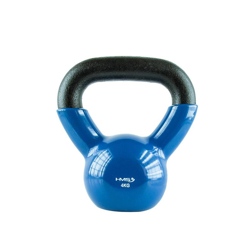 Knv04 Blue Kettlebell Żeliwny Pokryty Winylem Hms