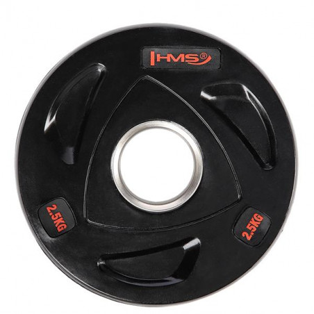 Tox02 Czarny Talerz Olimpijski Ogumowany 2.5 Kg Hms