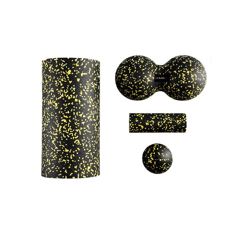 Fsbm04 Black-Yellow Set Zestaw Do Masażu Wałki/Piłki(4 Szt) Hms