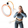 Hhm21 Hula Hop White/Orange Z Magnesami, Wypustkami Tpe I Obciążnikiem + Licznik Hms