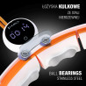 Hhm21 Hula Hop White/Orange Z Magnesami, Wypustkami Tpe I Obciążnikiem + Licznik Hms