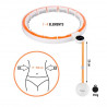 Hhm21 Hula Hop White/Orange Z Magnesami, Wypustkami Tpe I Obciążnikiem + Licznik Hms