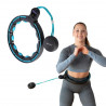 Zestaw Hula Hop Magnetyczny Black/Turquoise Hhm17 Z Licznikiem Hms + Pas Wyszczuplający Br163 Red