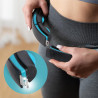 Zestaw Hula Hop Magnetyczny Black/Turquoise Hhm17 Z Licznikiem Hms + Pas Wyszczuplający Br163 Red