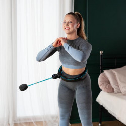 Zestaw Hula Hop Magnetyczny Black/Turquoise Hhm17 Z Licznikiem Hms + Pas Wyszczuplający Br163 Red