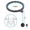 Zestaw Hula Hop Magnetyczny Black/Turquoise Hhm17 Z Licznikiem Hms + Pas Wyszczuplający Br163 Red