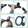 Zestaw Hula Hop Magnetyczny Black/Turquoise Hhm17 Z Licznikiem Hms + Pas Wyszczuplający Br163 Red