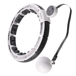 Zestaw Hula Hop Magnetyczny White Hhm16 Z Licznikiem Hms + Pas Wyszczuplający Br163 Black