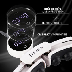 Zestaw Hula Hop Magnetyczny White Hhm16 Z Licznikiem Hms + Pas Wyszczuplający Br163 Black