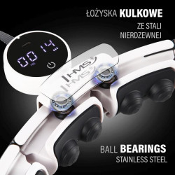 Zestaw Hula Hop Magnetyczny White Hhm16 Z Licznikiem Hms + Pas Wyszczuplający Br163 Black