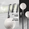 Zestaw Hula Hop Magnetyczny White Hhm16 Z Licznikiem Hms + Pas Wyszczuplający Br163 Black