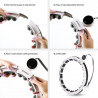 Zestaw Hula Hop Magnetyczny White Hhm16 Z Licznikiem Hms + Pas Wyszczuplający Br163 Black