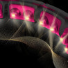 Hhm16 Hula Hop Black/Pink Z Magnesami I Obciążnikiem + Licznik Hms