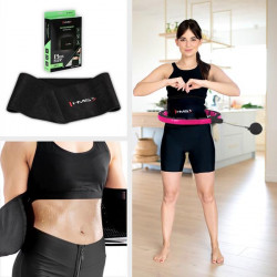 Hhm16 Hula Hop Black/Pink Z Magnesami I Obciążnikiem + Licznik Hms