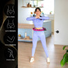 Hhm16 Hula Hop Black/Pink Z Magnesami I Obciążnikiem + Licznik Hms