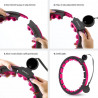 Hhm16 Hula Hop Black/Pink Z Magnesami I Obciążnikiem + Licznik Hms