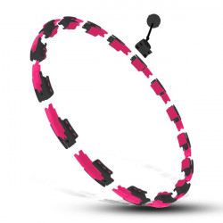 Hhm16 Hula Hop Black/Pink Z Magnesami I Obciążnikiem + Licznik Hms