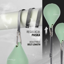 Zestaw Hula Hop Magnetyczny Green Hhm15 Z Licznikiem Hms + Pas Wyszczuplający Br163 Red