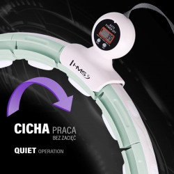 Zestaw Hula Hop Magnetyczny Green Hhm15 Z Licznikiem Hms + Pas Wyszczuplający Br163 Red