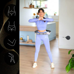 Hhm15 Hula Hop Black Z Magnesem I Obciążnikiem + Licznik Hms