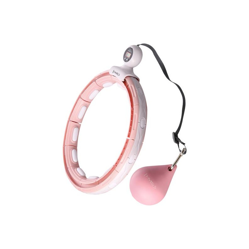 Hhm15 Hula Hop Pink Z Magnesem I Obciążnikiem + Licznik Hms
