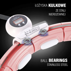 Hhm15 Hula Hop Pink Z Magnesem I Obciążnikiem + Licznik Hms