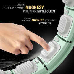 Zestaw Hula Hop Magnetyczny Green Hhm13 Z Licznikiem Hms + Pas Wyszczuplający Br163 Black