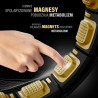 Zestaw Hula Hop Magnetyczny Black/Gold Hhm13 Z Licznikiem Hms + Pas Wyszczuplający Br163 Black