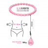 Zestaw Hula Hop Hhw11 Light Pink Z Wypustkami I Obciążnikiem + Pas Br163 Black Plus Size Hms
