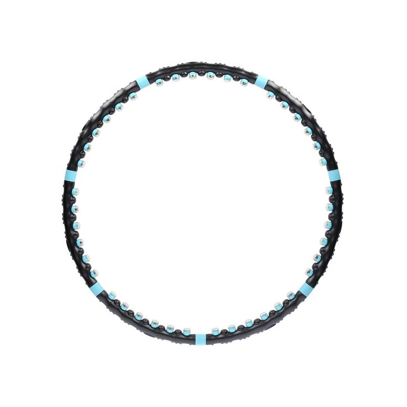 Hhp006 Black-Blue Hula Hop Masujący Z Magnesami 98Cm Hms