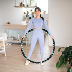 Hhp006 Black-Blue Hula Hop Masujący Z Magnesami 98Cm Hms