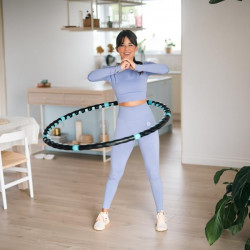 Hhp006 Black-Blue Hula Hop Masujący Z Magnesami 98Cm Hms