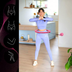 Zestaw Hula Hop Oha02 Pink Z Wypustkami I Obciążnikiem One Fitness + Pas Br160