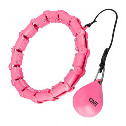 Zestaw Hula Hop Oha02 Pink Z Wypustkami I Obciążnikiem One Fitness + Pas Br160