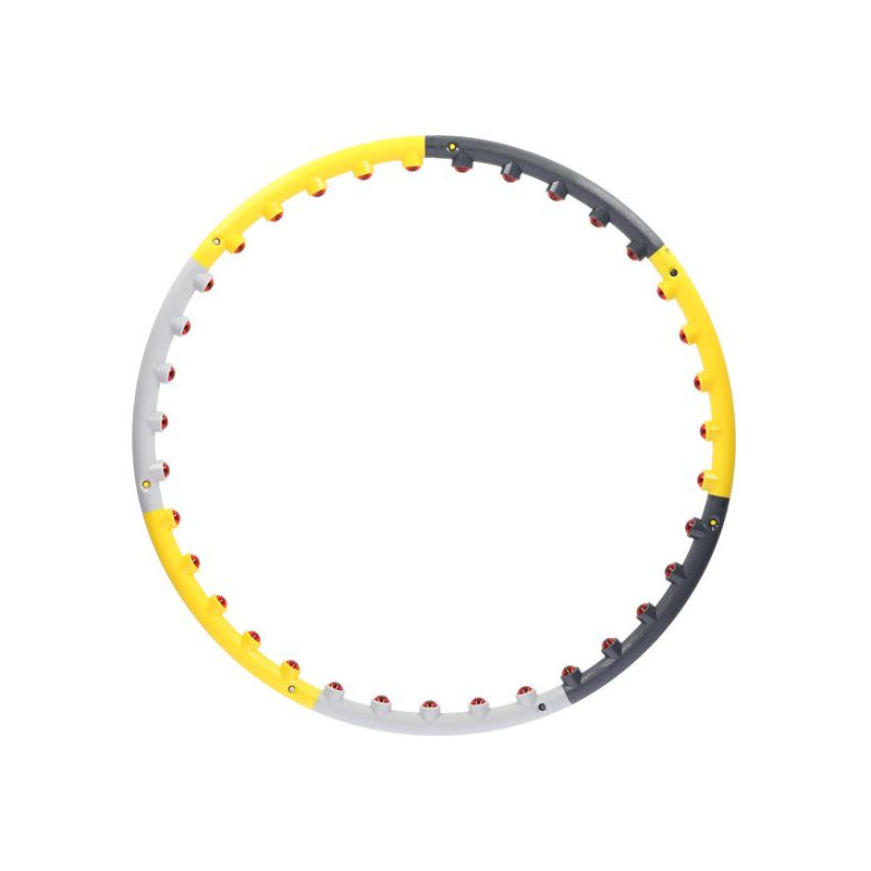 Hhp005 Grey-Yellow Hula Hop Masujący Z Magnesami 85Cm Hms Hhp005 Grey-Yellow Hula Hop Masujący Z Magnesami 85Cm Hms