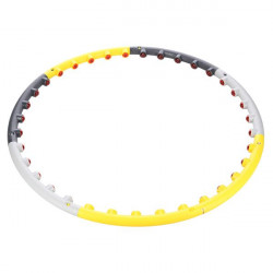 Hhp005 Grey-Yellow Hula Hop Masujący Z Magnesami 85Cm Hms