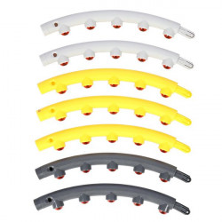 Hhp005 Grey-Yellow Hula Hop Masujący Z Magnesami 85Cm Hms