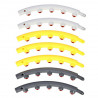 Hhp005 Grey-Yellow Hula Hop Masujący Z Magnesami 85Cm Hms