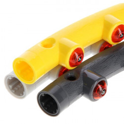 Hhp005 Grey-Yellow Hula Hop Masujący Z Magnesami 85Cm Hms