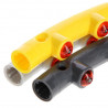 Hhp005 Grey-Yellow Hula Hop Masujący Z Magnesami 85Cm Hms