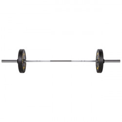 Go900 Gryf Olimpijski 20Kg 2200Mm Hms Premium + Zg1500 Silver Zaciski Lock Jaw (2 Szt)