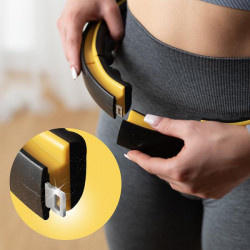 Hhm21 Hula Hop Black/Yellow Z Magnesami, Wypustkami Tpe I Obciążnikiem + Licznik Hms