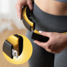 Hhm21 Hula Hop Black/Yellow Z Magnesami, Wypustkami Tpe I Obciążnikiem + Licznik Hms
