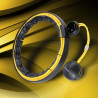 Hhm21 Hula Hop Black/Yellow Z Magnesami, Wypustkami Tpe I Obciążnikiem + Licznik Hms