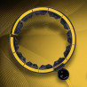 Hhm21 Hula Hop Black/Yellow Z Magnesami, Wypustkami Tpe I Obciążnikiem + Licznik Hms