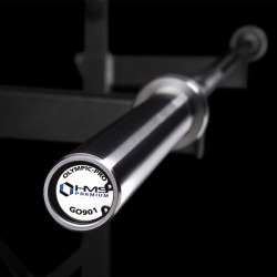 Go901 Gryf Olimpijski 20Kg 2200Mm Hms Premium + Zg1500 Silver Zaciski Lock Jaw (2 Szt)