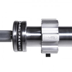Go901 Gryf Olimpijski 20Kg 2200Mm Hms Premium + Zg1500 Silver Zaciski Lock Jaw (2 Szt)