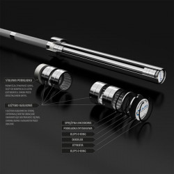Go901 Gryf Olimpijski 20Kg 2200Mm Hms Premium + Zg1500 Silver Zaciski Lock Jaw (2 Szt)