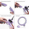 Zestaw Hula Hop Magnetyczny Violet Hhm14 Z Licznikiem Hms + Pas Wyszczuplający Br163 Black