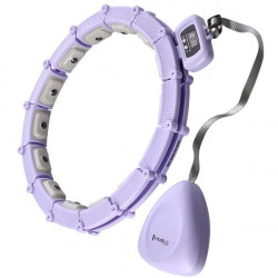 Zestaw Hula Hop Magnetyczny Violet Hhm14 Z Licznikiem Hms + Pas Wyszczuplający Br163 Black